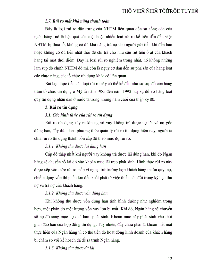 image for page Một số giải pháp hạn chế rủi ro an toàn tín dụng đối với kinh tế ngoài quốc doanh tại Ngân hàng công thương Đống Đa