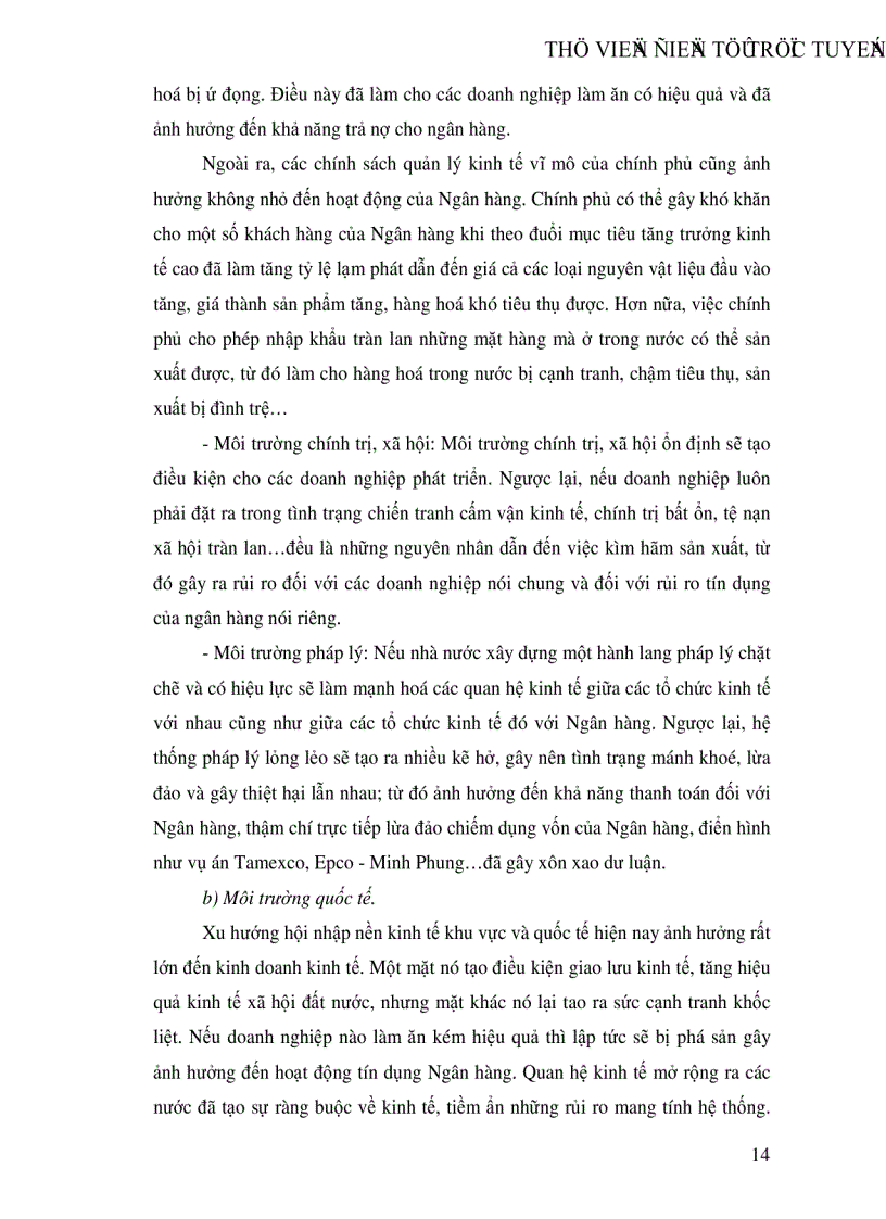 image for page Một số giải pháp hạn chế rủi ro an toàn tín dụng đối với kinh tế ngoài quốc doanh tại Ngân hàng công thương Đống Đa