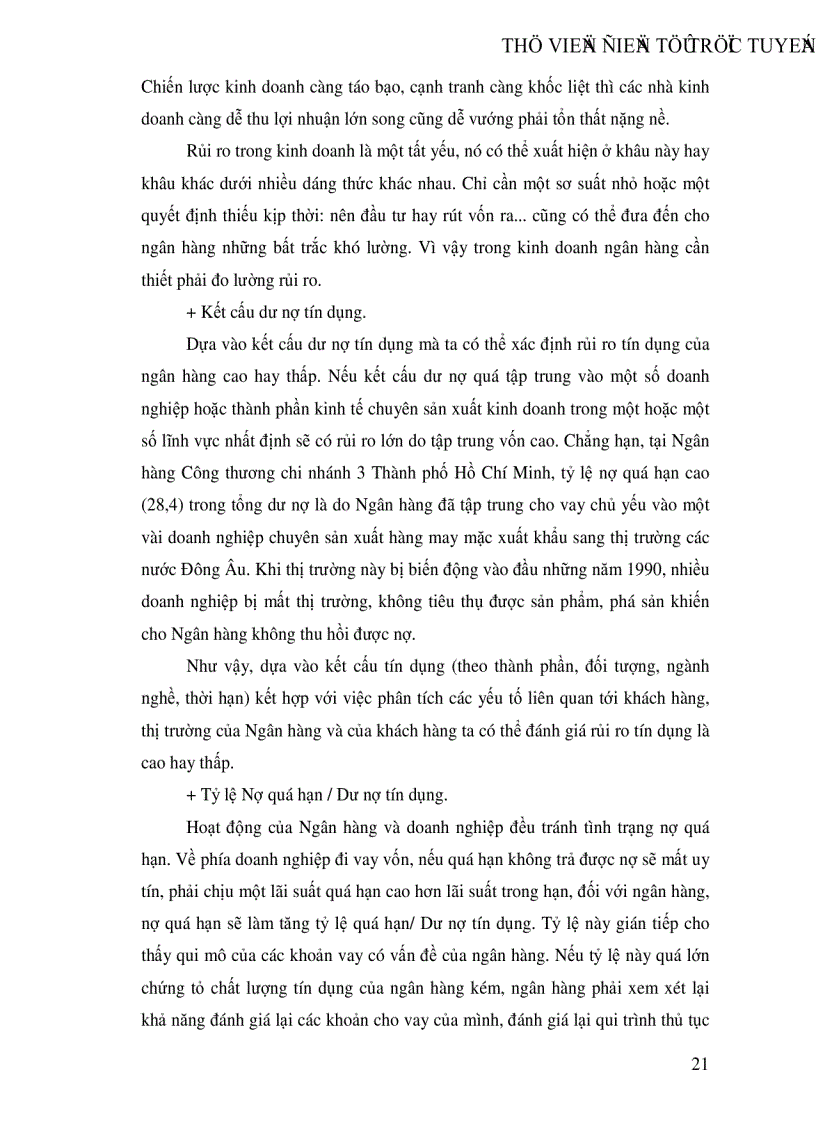 image for page Một số giải pháp hạn chế rủi ro an toàn tín dụng đối với kinh tế ngoài quốc doanh tại Ngân hàng công thương Đống Đa