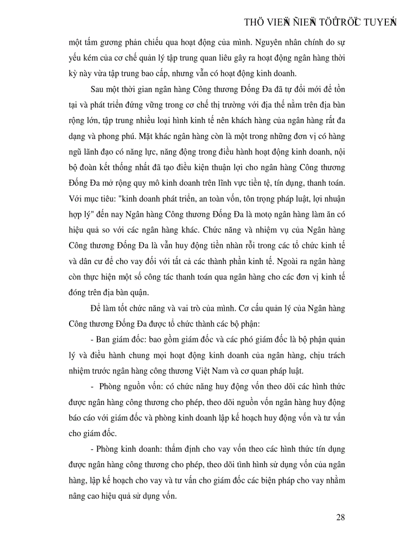 image for page Một số giải pháp hạn chế rủi ro an toàn tín dụng đối với kinh tế ngoài quốc doanh tại Ngân hàng công thương Đống Đa