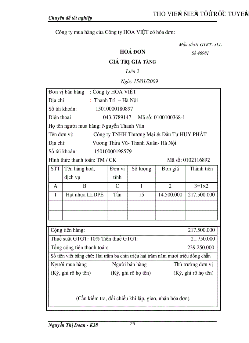 image for page Hoàn thiện hạch toán bán hàng và xác định kết quả kinh doanh tại công ty TNHH Thương Mại Đầu Tư HUY PHÁT