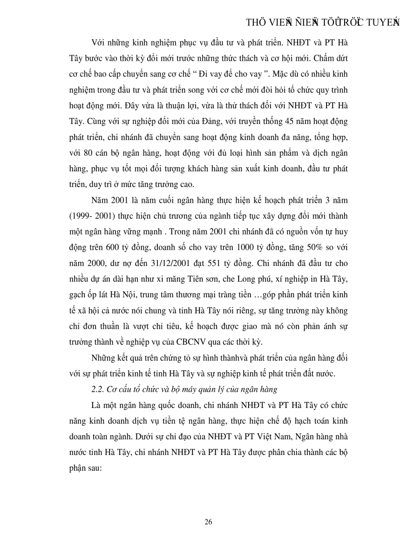 image for page Một số ý kiến về tăng thu tiết kiệm chi phí nhằm nâng cao hiệu quả kinh doanh tại Ngân hàng đầu tư và Phát triển Hà Tây