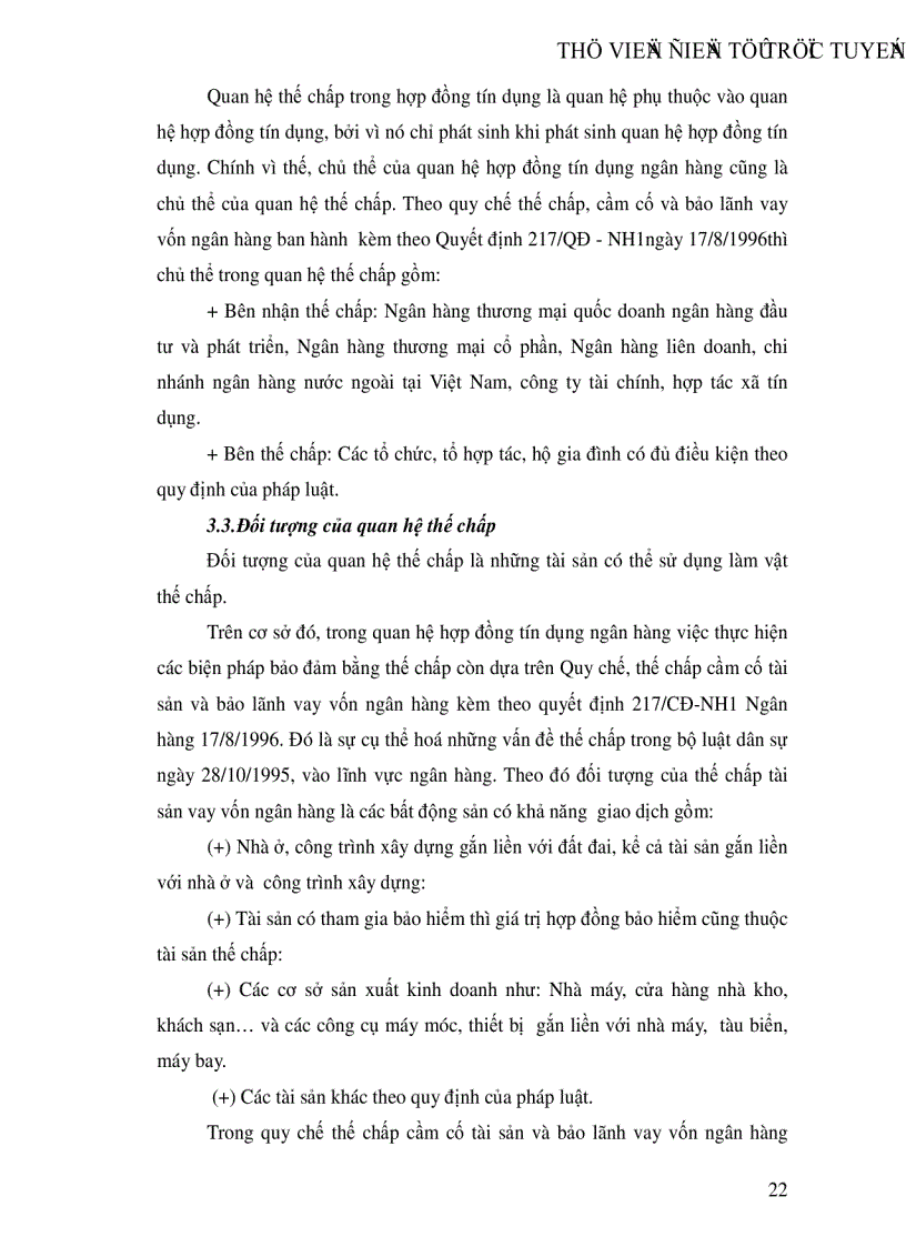 image for page Chế độ pháp lý về bảo đảm tiền vay bằng tài sản trong hoạt động tín dụng ngân hàng thực tiễn áp dụng tại NHNo PTNT huyện Văn Lâm
