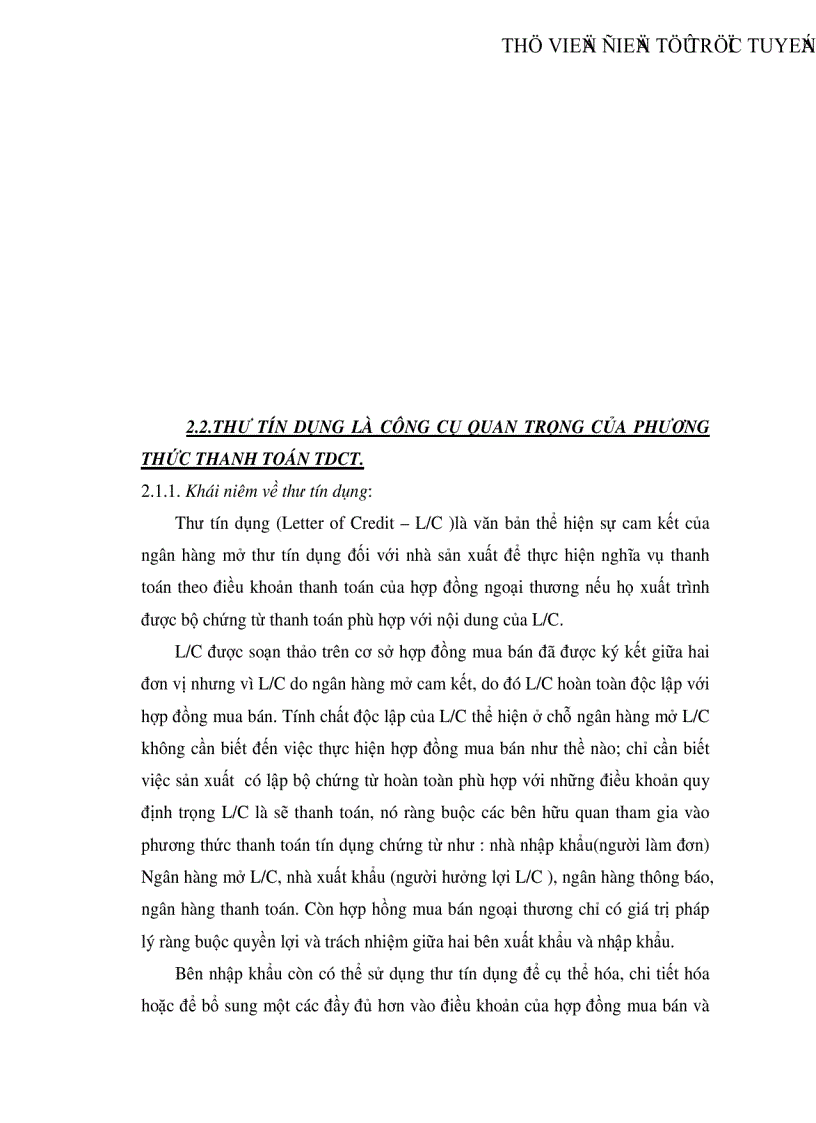 image for page Thanh toán quốc tế theo phương thức tín dụng chứng từ ở Ngân hàng Nông nghiệp và Phát triển nông thôn Đông Hà Nội
