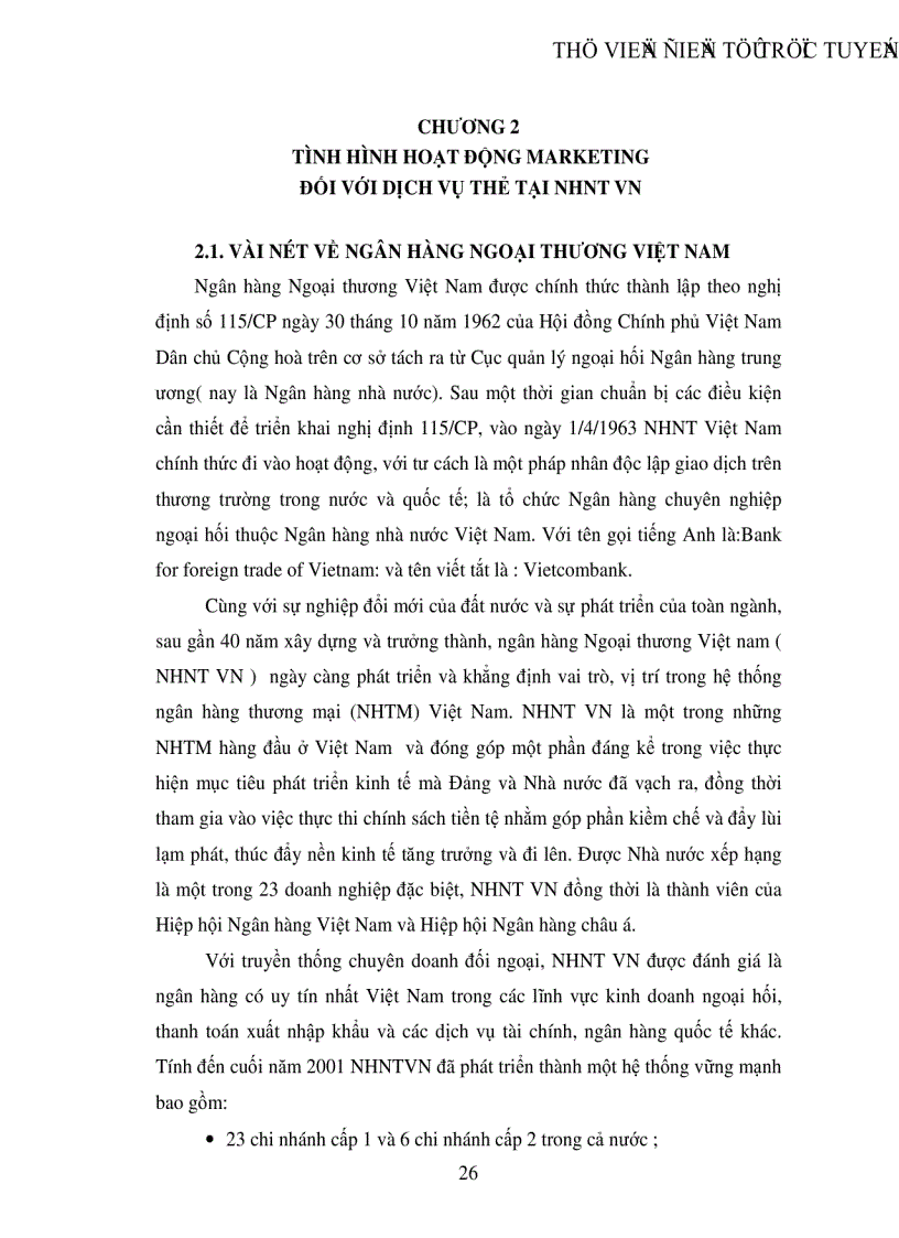 image for page Những giải pháp marketing nhằm nâng cao doanh số từ dịch vụ thẻ tại Ngân hàng Ngoại thương Việt Nam