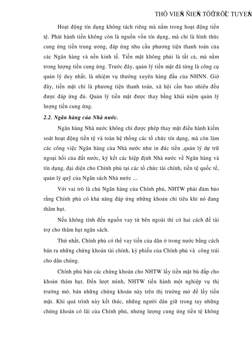 image for page Vai trò của Ngân hàng trung ương trong nền kinh tế thị trường