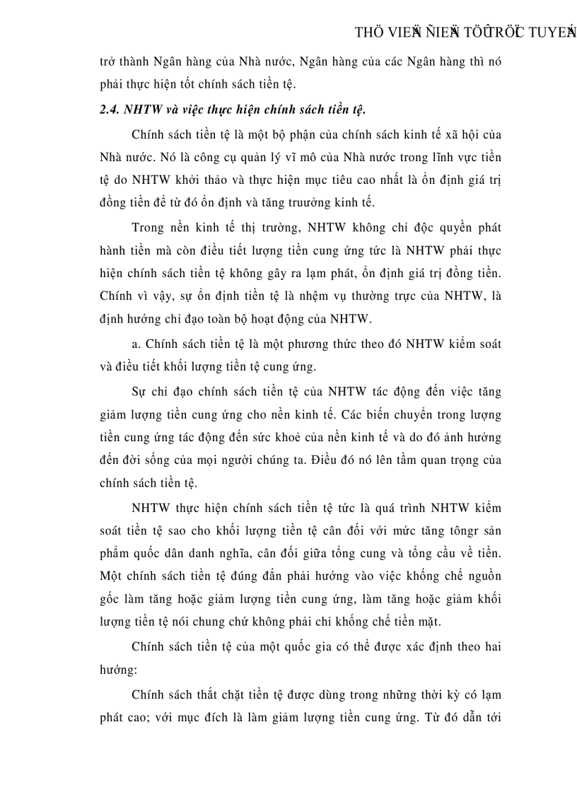 image for page Vai trò của Ngân hàng trung ương trong nền kinh tế thị trường