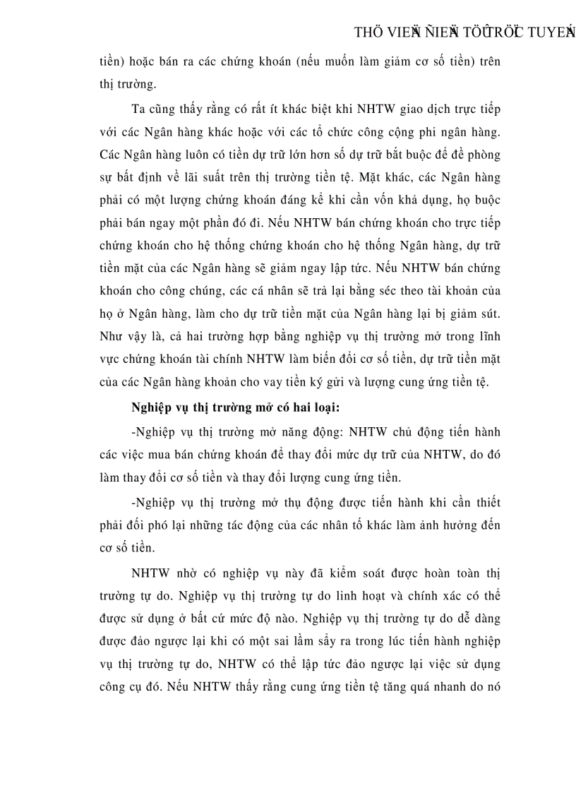 image for page Vai trò của Ngân hàng trung ương trong nền kinh tế thị trường