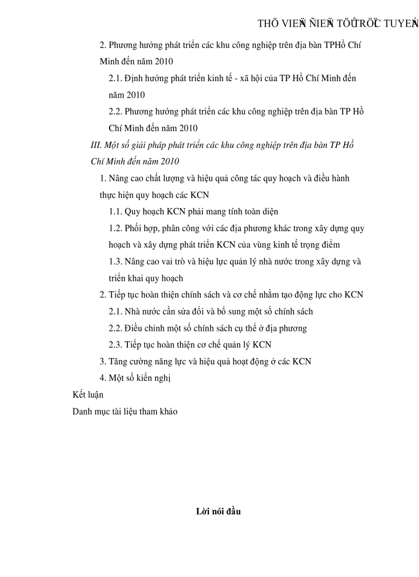 image for page Một số giải pháp phát triển các khu công nghiệp nhằm phát triển kinh tế xã hội trên địa bàn TP Hồ Chí Minh đến năm 2010