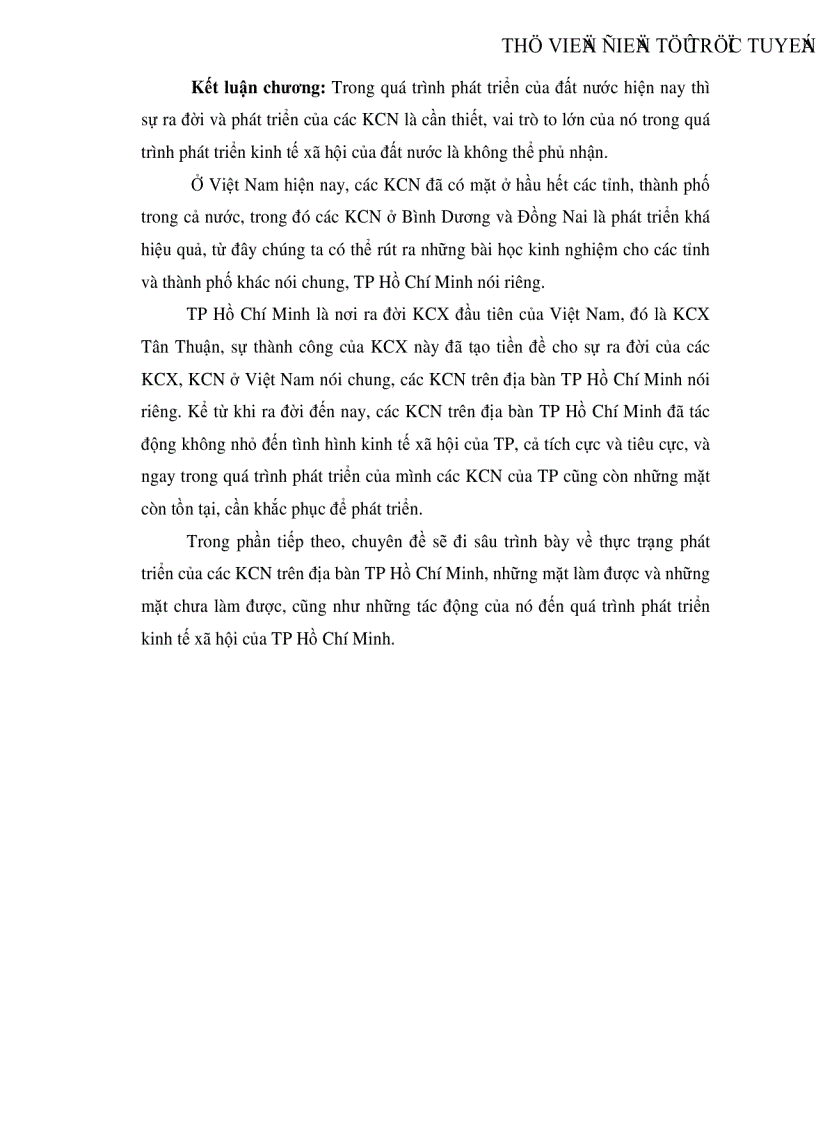 image for page Một số giải pháp phát triển các khu công nghiệp nhằm phát triển kinh tế xã hội trên địa bàn TP Hồ Chí Minh đến năm 2010