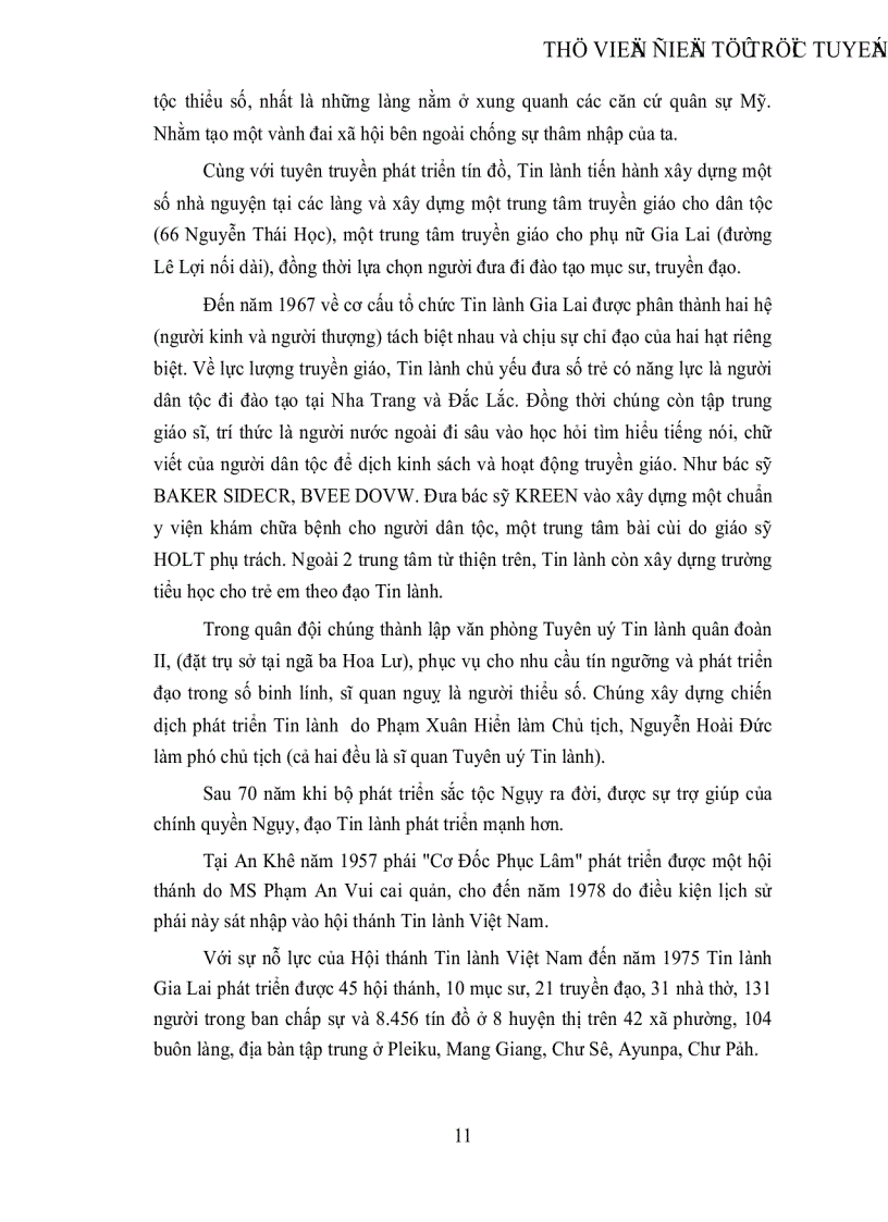 image for page Đạo Tin lành trong vùng đồng bào dân tộc thiểu số và công tác phòng chống định lợi dụng đạo Tin lành ở Gia Lai