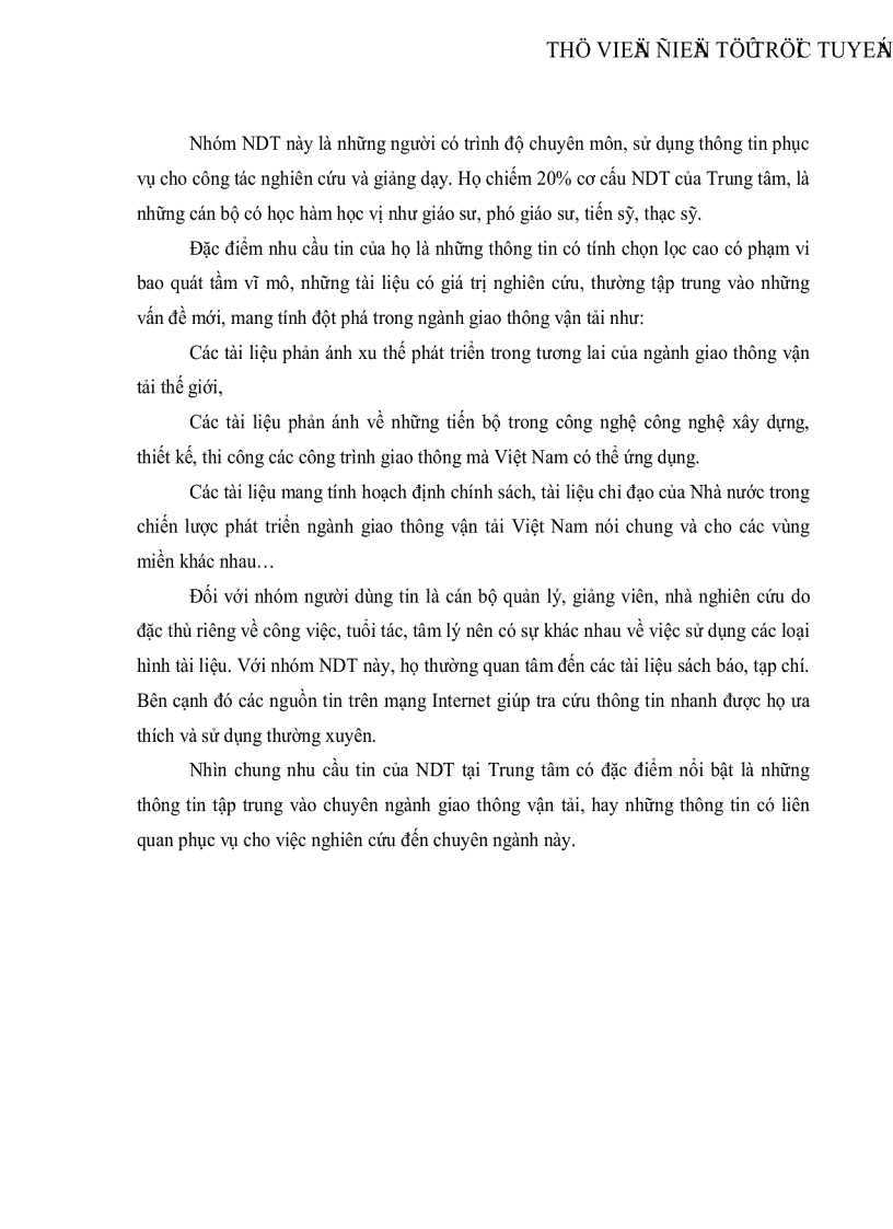 image for page Tổ chức và hoạt động của Trung tâm Thông tin Thư viện Trường Đại học Giao thông Vận tải Hà Nội