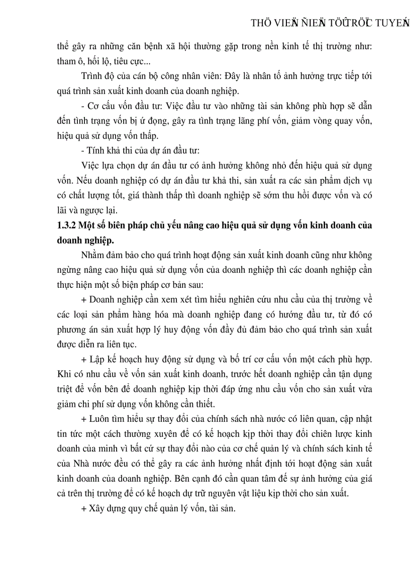image for page Các giải pháp chủ yếu nhằm năng cao hiệu quả tổ chức sử dụng vốn kinh doanh tại công ty CP XNK tổng hợp I Việt Nam