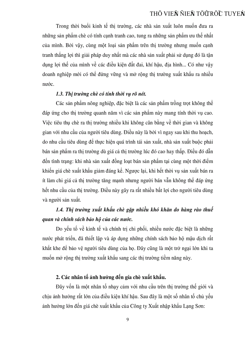 image for page Một số giải pháp nâng cao giá trị chè xuất khẩu và mở rộng thị trường xuất khẩu chè tại Công ty Xuất nhập khẩu Lạng Sơn