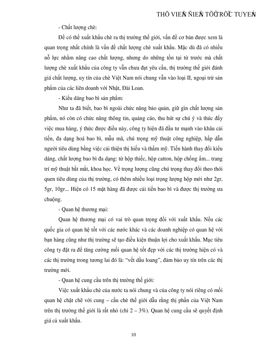 image for page Một số giải pháp nâng cao giá trị chè xuất khẩu và mở rộng thị trường xuất khẩu chè tại Công ty Xuất nhập khẩu Lạng Sơn