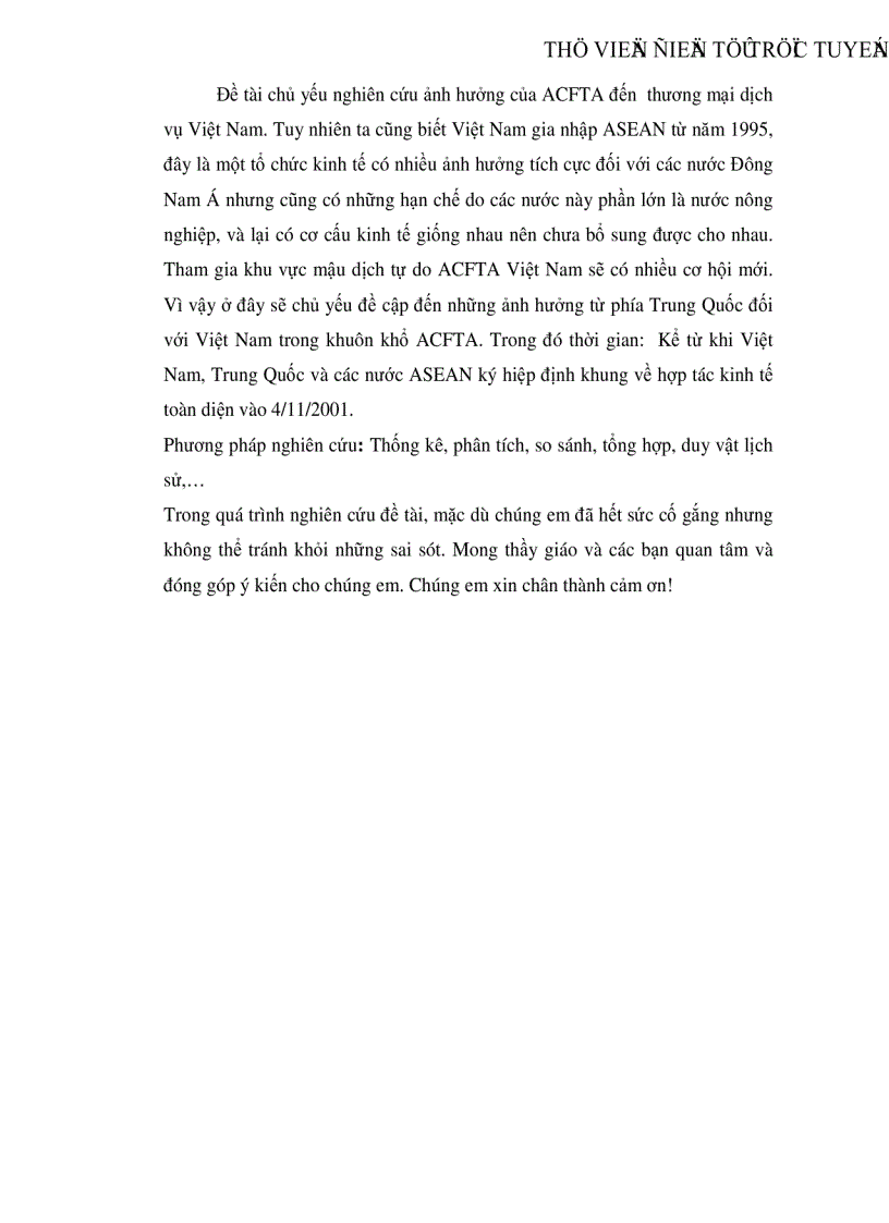 image for page Tác động của ACFTA đối với sự phát triển thương mại dịch vụ Việt Nam