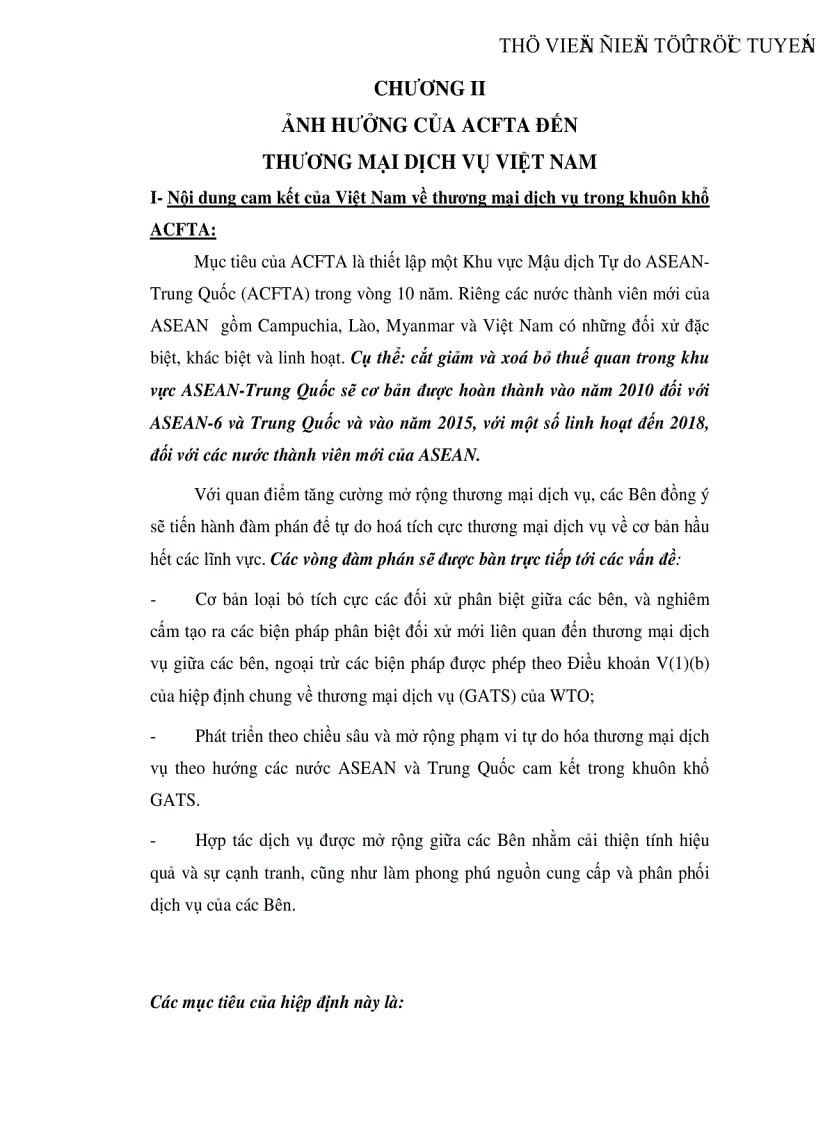 image for page Tác động của ACFTA đối với sự phát triển thương mại dịch vụ Việt Nam