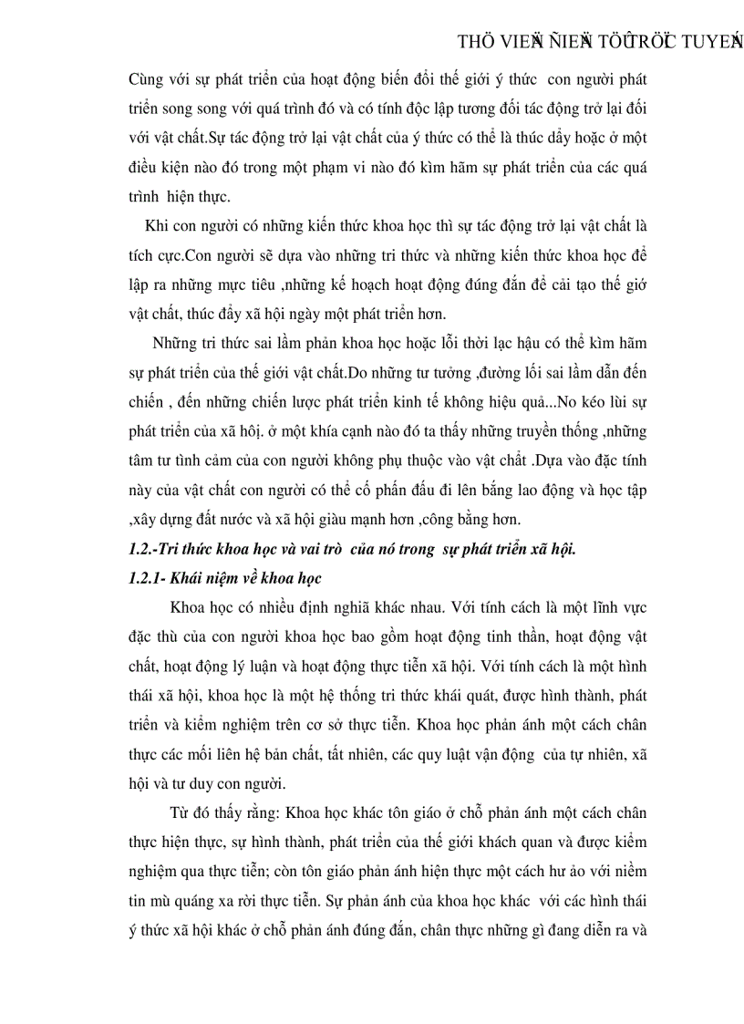 image for page Ýthức và vai trò của tri thức trong đời sống xã hội