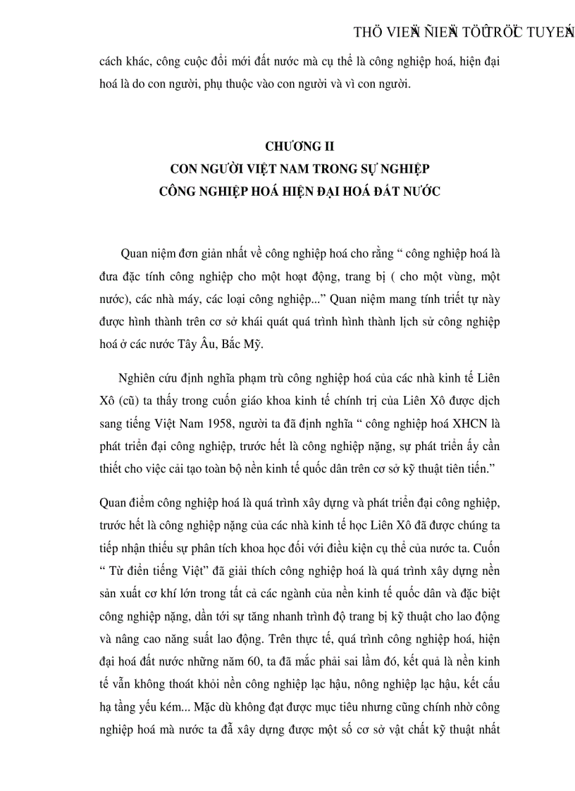 image for page Vai trò của con người trong quá trình công nghiệp hoá hiện đại hóa đất nước