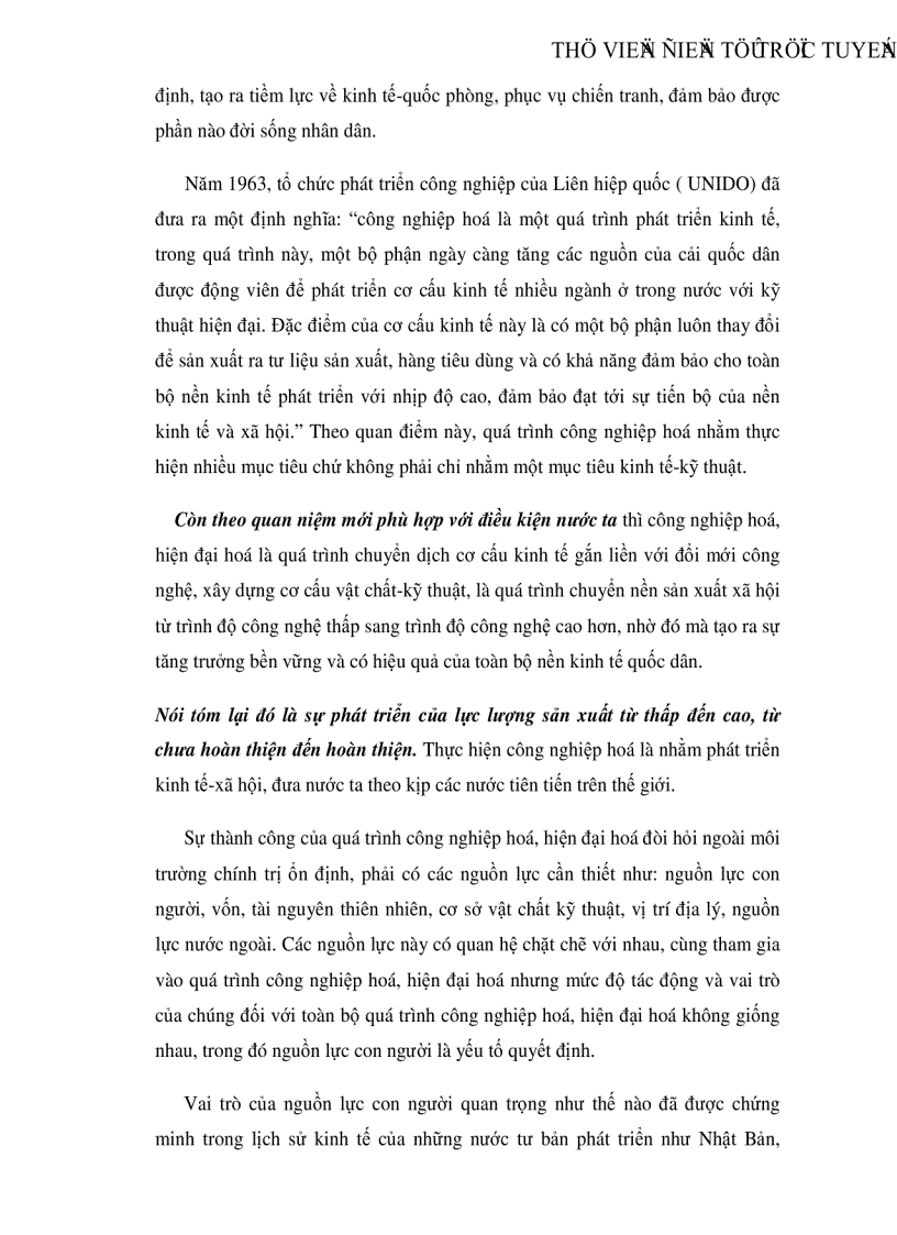image for page Vai trò của con người trong quá trình công nghiệp hoá hiện đại hóa đất nước