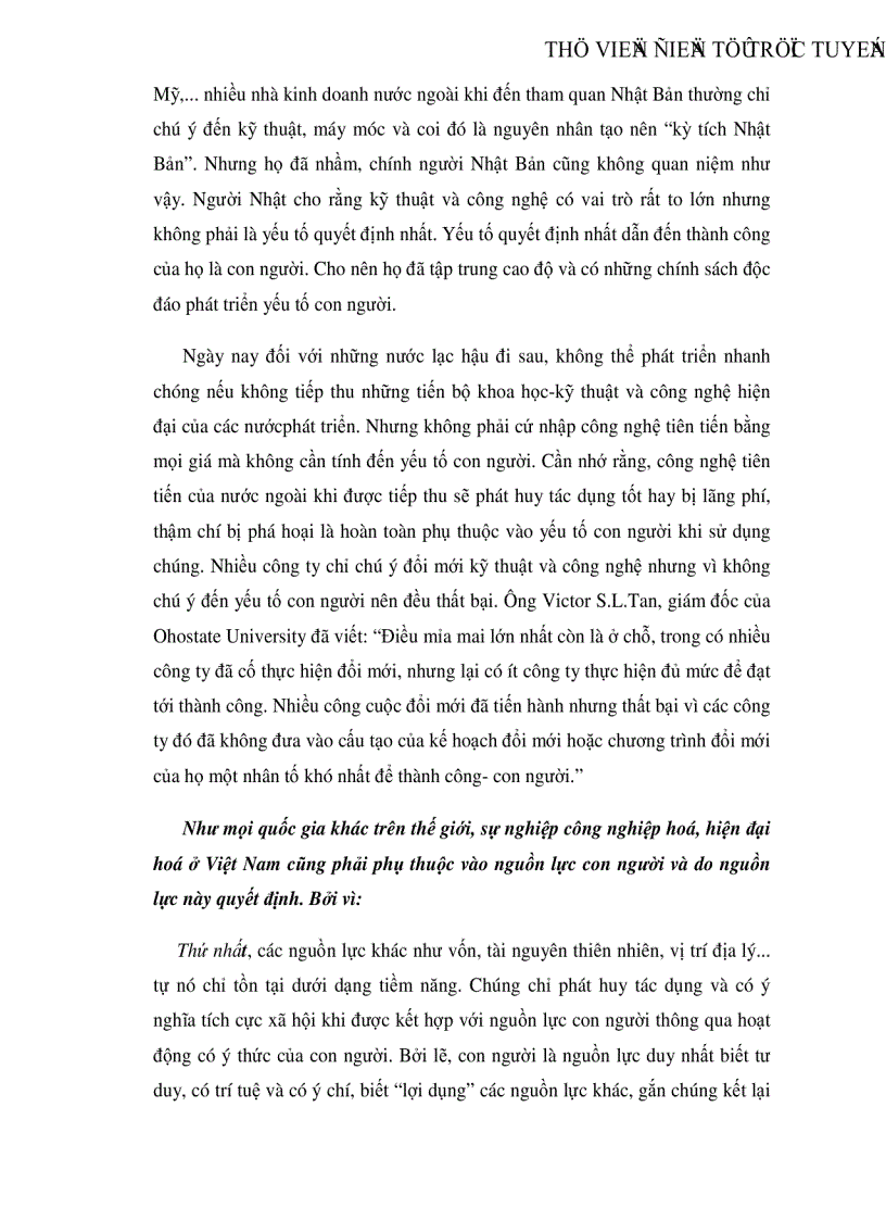 image for page Vai trò của con người trong quá trình công nghiệp hoá hiện đại hóa đất nước
