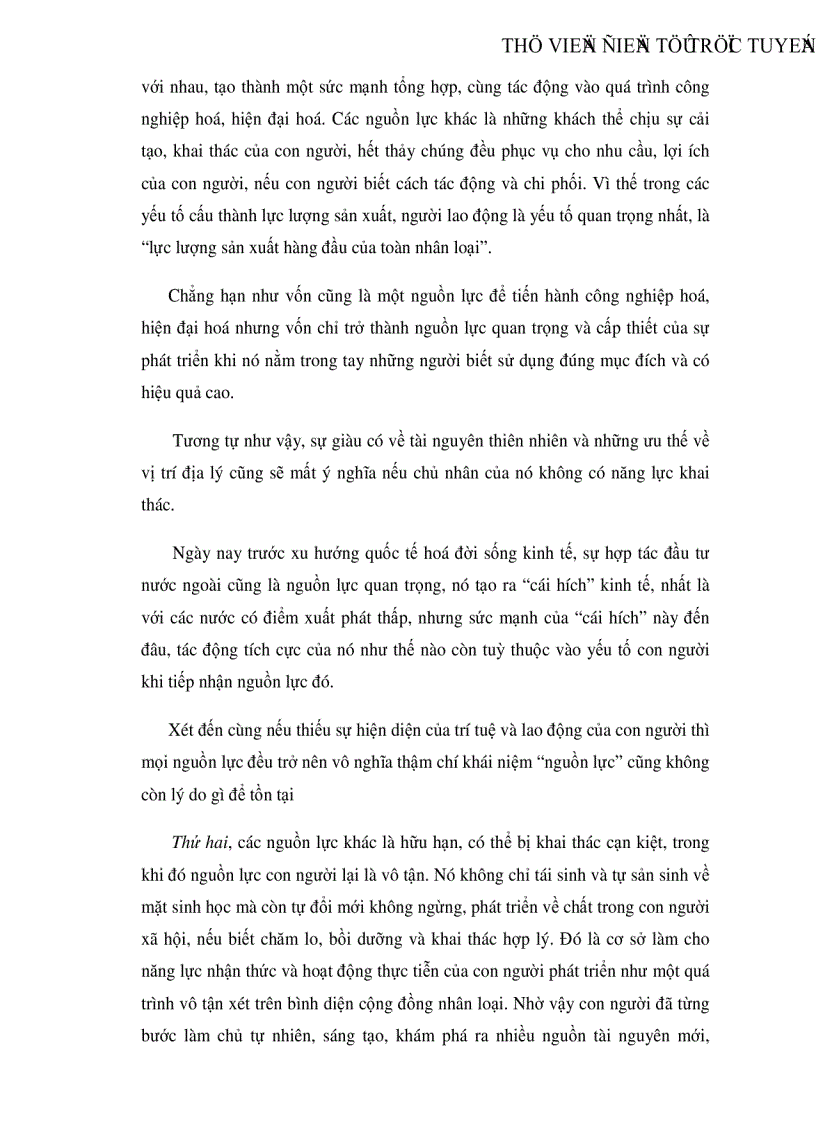 image for page Vai trò của con người trong quá trình công nghiệp hoá hiện đại hóa đất nước