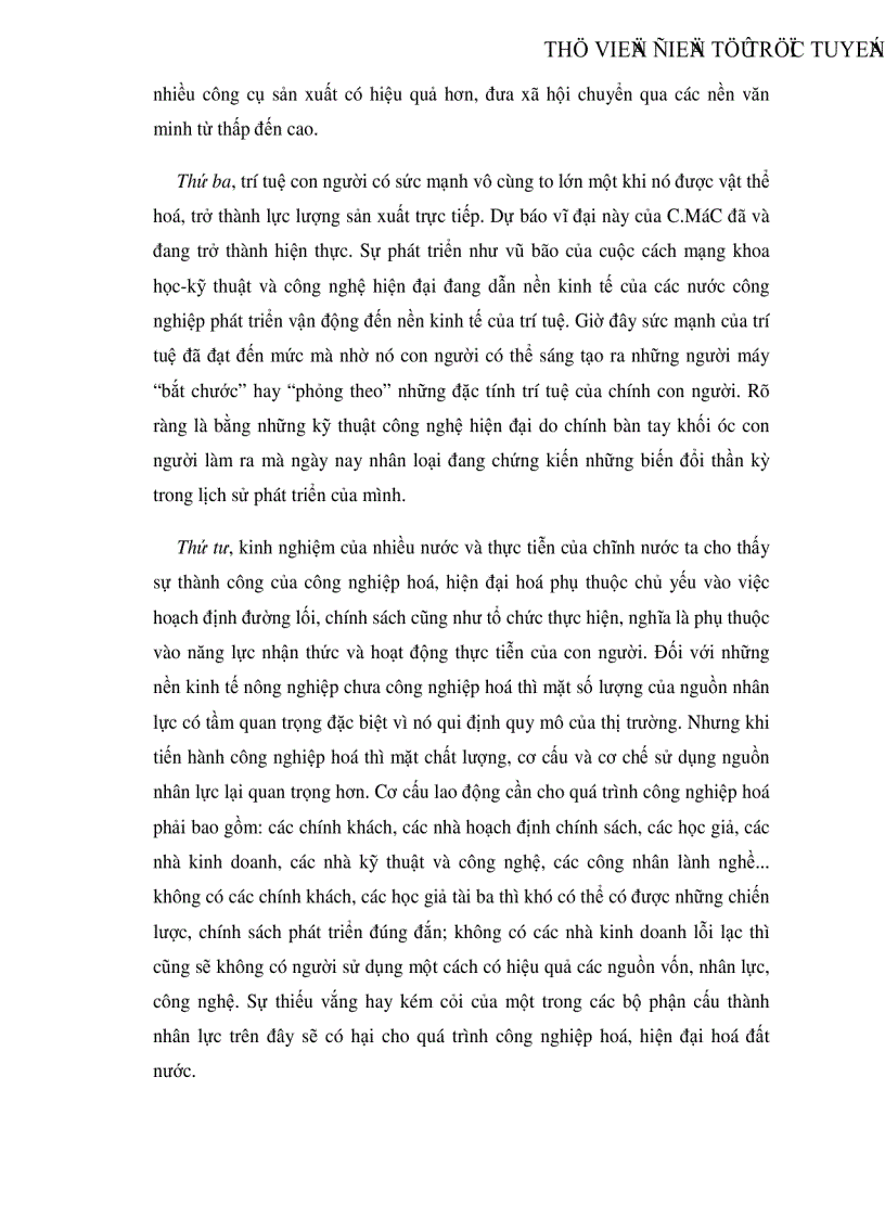 image for page Vai trò của con người trong quá trình công nghiệp hoá hiện đại hóa đất nước