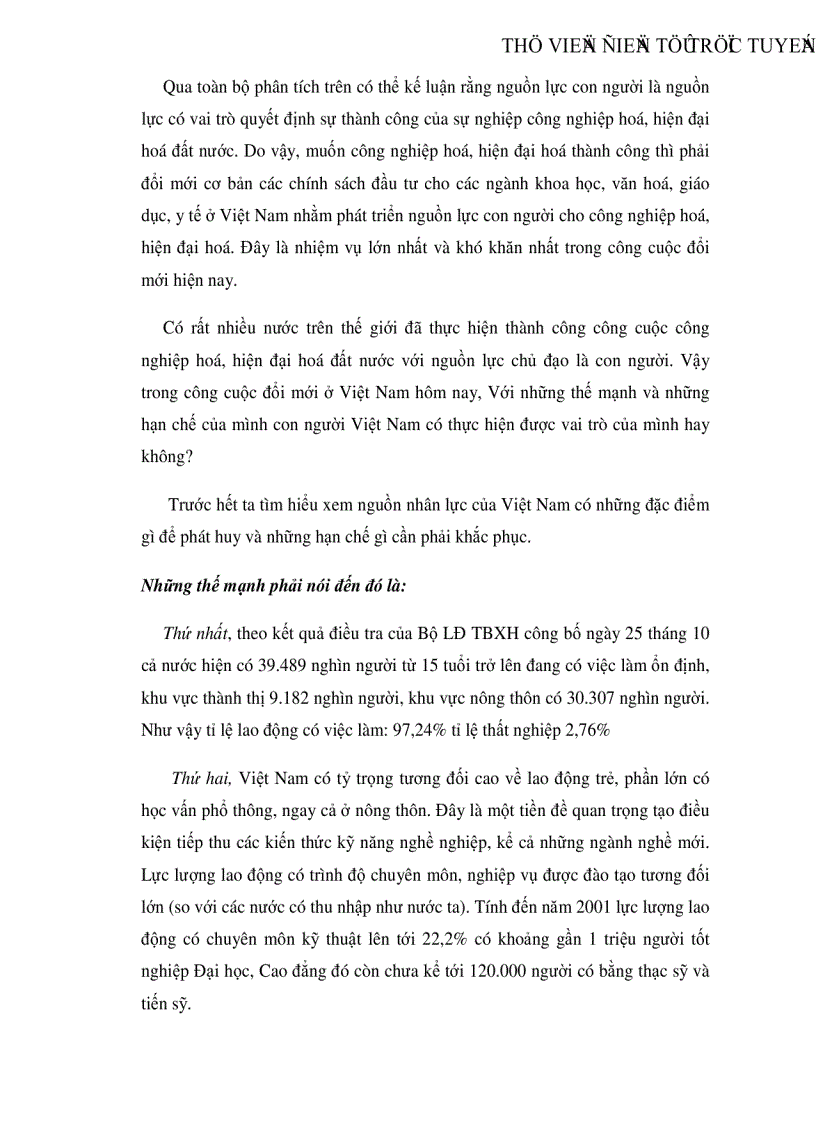 image for page Vai trò của con người trong quá trình công nghiệp hoá hiện đại hóa đất nước