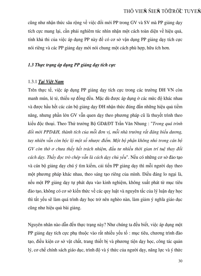 image for page Phản ứng của sinh viên trường Đại học Khoa học xã hội và Nhân văn đối với việc áp dụng phương pháp giảng dạy tích cực trong nhà trường hiện nay