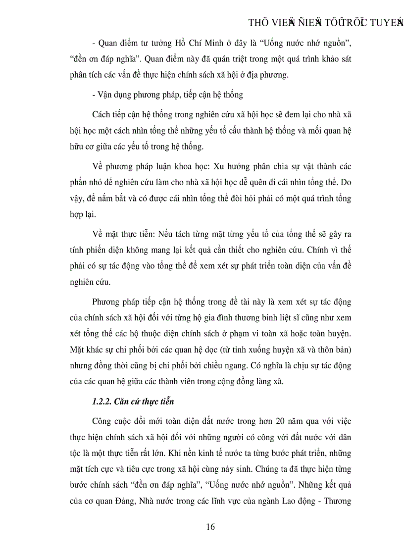 image for page Sự tác động của chính sách xã hội đối với gia đình thương binh liệt sĩ trong thời kỳ kinh tế thị trường hiện nay thông qua khảo sát xã hội học ở huyện Văn Quan tỉnh Lạng Sơn