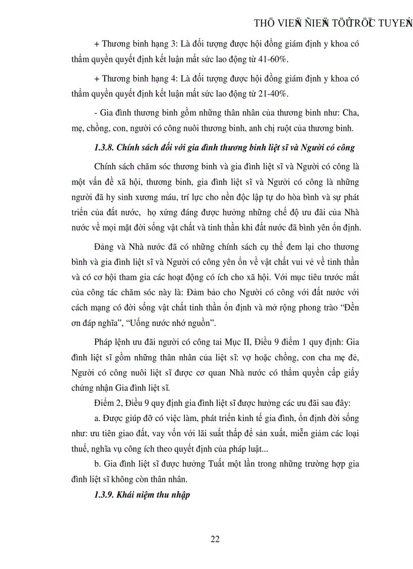 image for page Sự tác động của chính sách xã hội đối với gia đình thương binh liệt sĩ trong thời kỳ kinh tế thị trường hiện nay thông qua khảo sát xã hội học ở huyện Văn Quan tỉnh Lạng Sơn