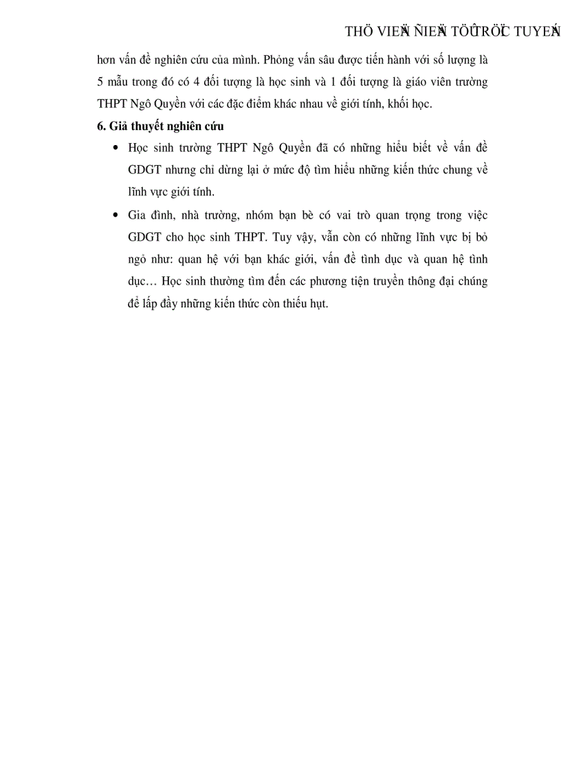 image for page Tìm hiểu thực trạng nhận thức của học sinh THPT về Giáo dục giới tính nghiên cứu trường hợp trường THPT Ngô Quyền TP Thái Nguyên