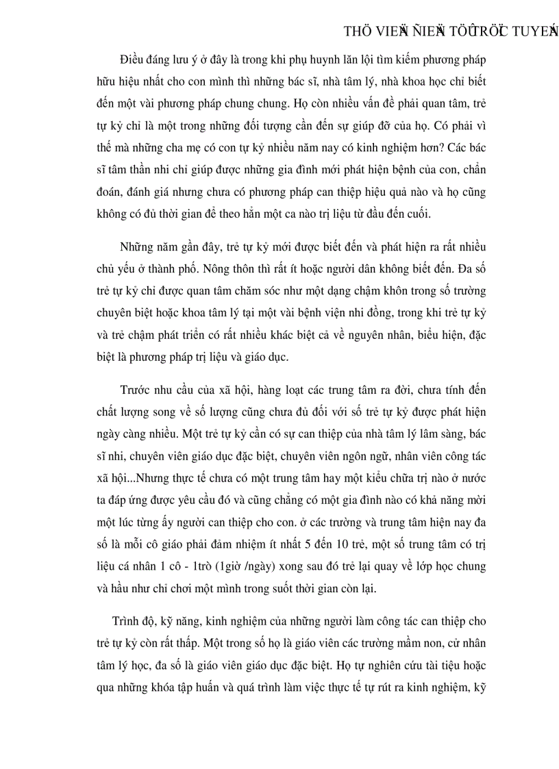 image for page Tìm hiểu một số phương pháp can thiệp đối với hành vi và nhận thức của trẻ tự kỷ tại các gia đình ở Hà Nội