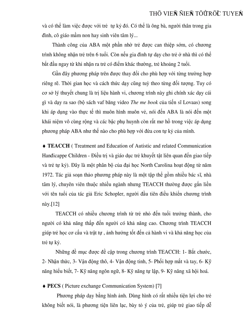 image for page Tìm hiểu một số phương pháp can thiệp đối với hành vi và nhận thức của trẻ tự kỷ tại các gia đình ở Hà Nội