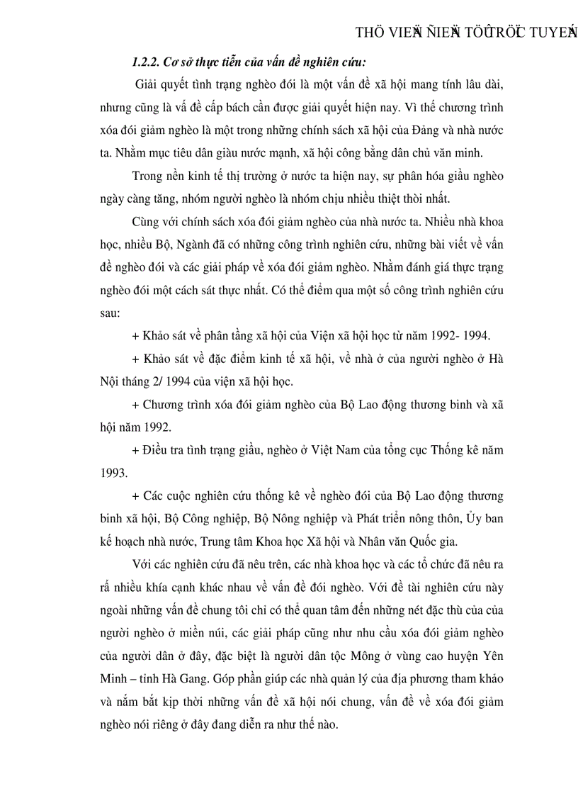 image for page Thực trạng đói nghèo và những giải pháp xóa đói giảm nghèo cho đồng bào dân tộc mông ở huyện Yên Minh tỉnh Hà Giang