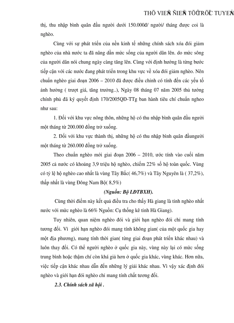image for page Thực trạng đói nghèo và những giải pháp xóa đói giảm nghèo cho đồng bào dân tộc mông ở huyện Yên Minh tỉnh Hà Giang