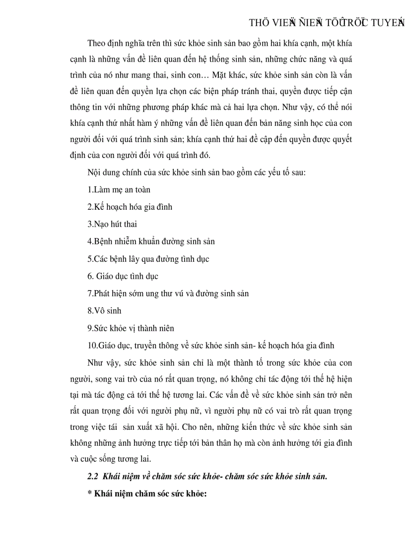 image for page Thực trạng chăm sóc sức khỏe sinh sản của phụ nữ huyện đảo Bạch Long Vỹ Hải Phòng
