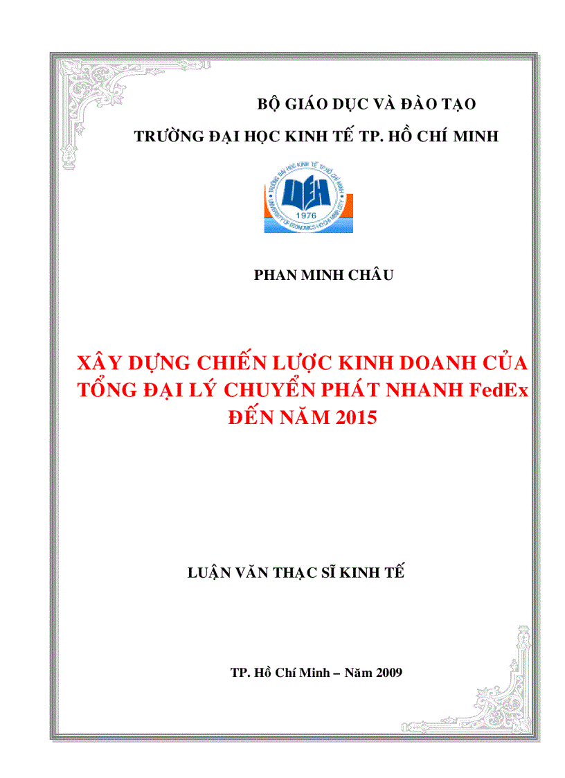 image for page Xây dựng chiến lược kinh doanh tại Tổng đại lý Chuyển phát nhanh FedEx đến năm 2015