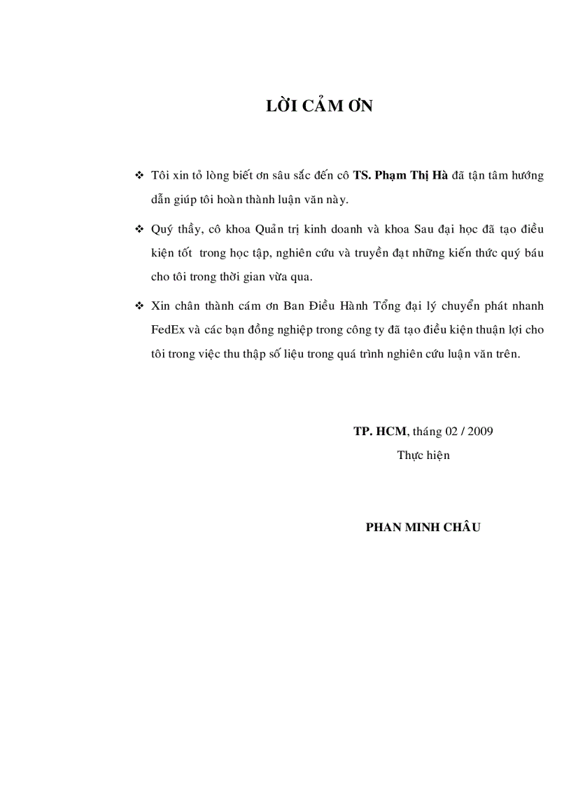 image for page Xây dựng chiến lược kinh doanh tại Tổng đại lý Chuyển phát nhanh FedEx đến năm 2015