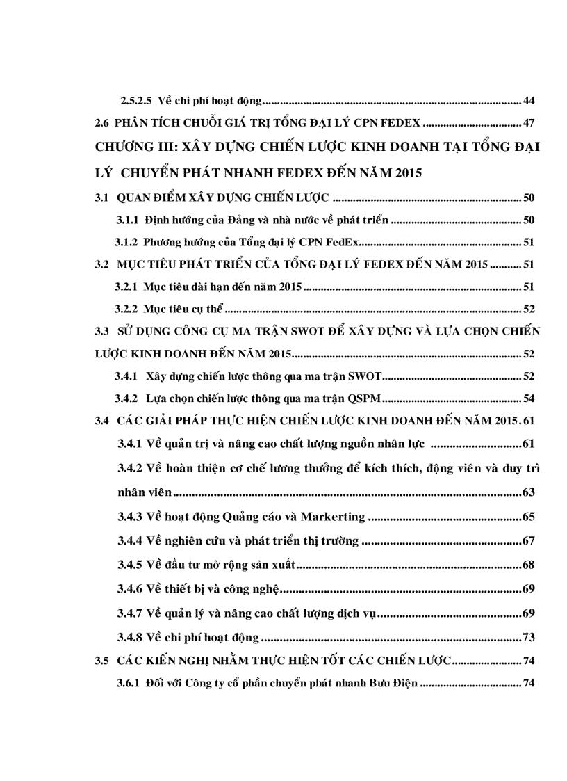 image for page Xây dựng chiến lược kinh doanh tại Tổng đại lý Chuyển phát nhanh FedEx đến năm 2015