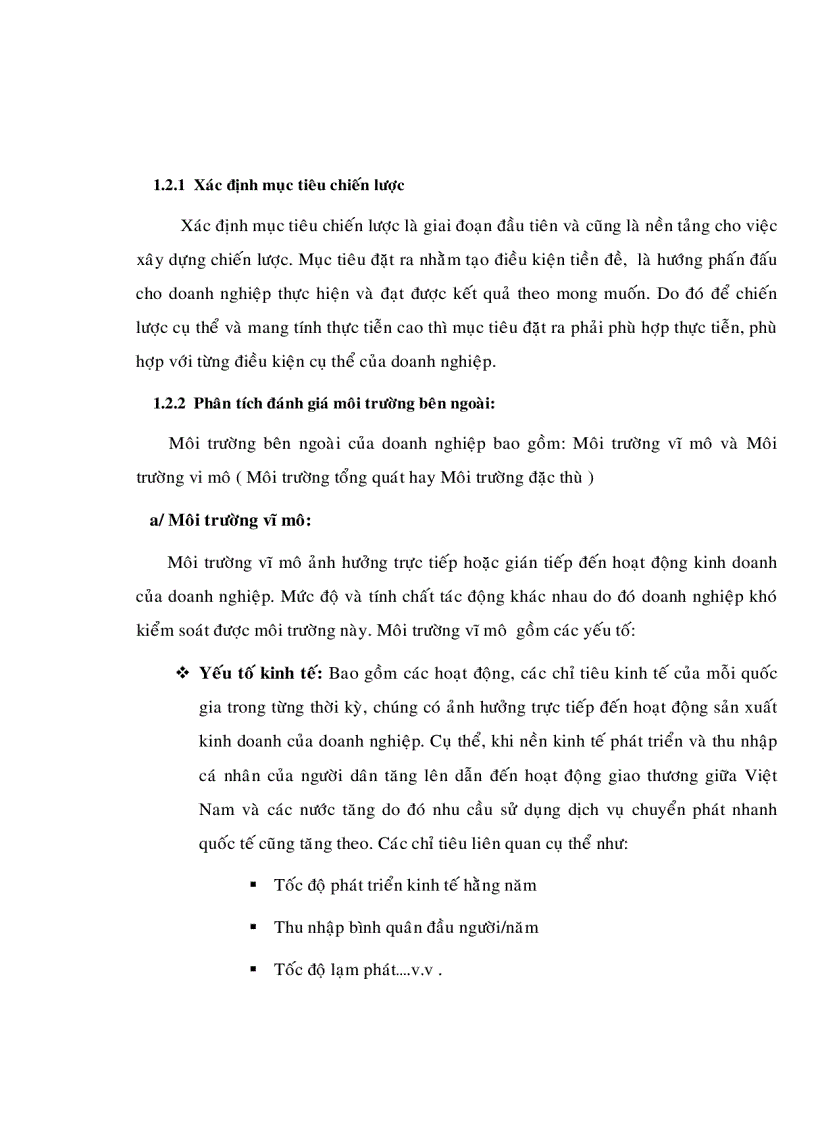 image for page Xây dựng chiến lược kinh doanh tại Tổng đại lý Chuyển phát nhanh FedEx đến năm 2015