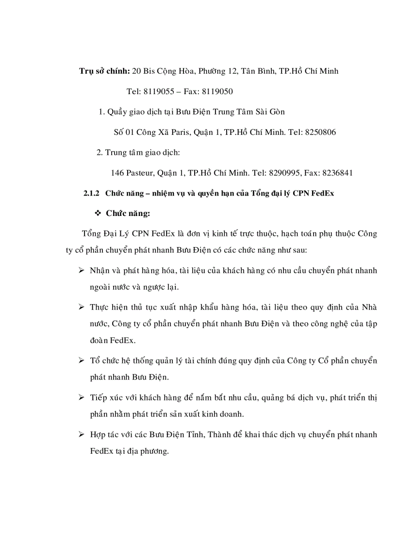 image for page Xây dựng chiến lược kinh doanh tại Tổng đại lý Chuyển phát nhanh FedEx đến năm 2015