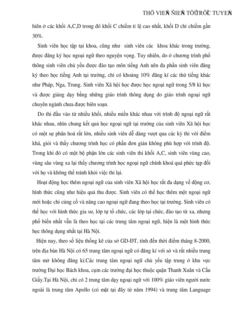 image for page Sinh viên Xã hội học với việc học thêm ngoại ngữ