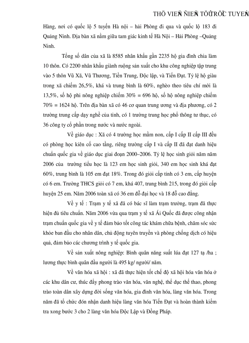 image for page Ảnh hưởng của việc chuyển giao đất tới cơ cấu nghề nghiệp của người dân xã Ái Quốc huyện Nam Sách tỉnh Hải Dương