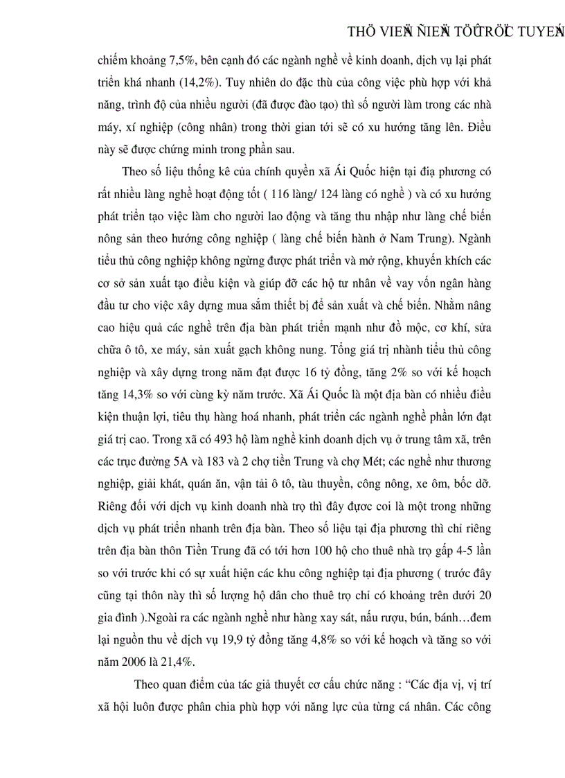 image for page Ảnh hưởng của việc chuyển giao đất tới cơ cấu nghề nghiệp của người dân xã Ái Quốc huyện Nam Sách tỉnh Hải Dương