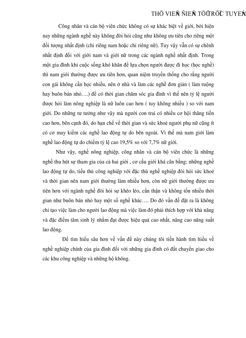 image for page Ảnh hưởng của việc chuyển giao đất tới cơ cấu nghề nghiệp của người dân xã Ái Quốc huyện Nam Sách tỉnh Hải Dương