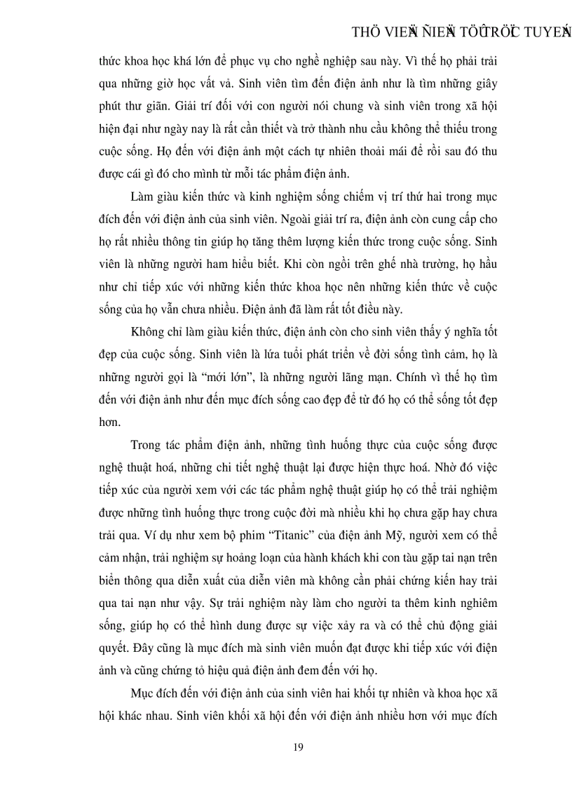 image for page Tìm hiểu thị hiếu điện ảnh của sinh viên một số trường đại học tại Hà Nội