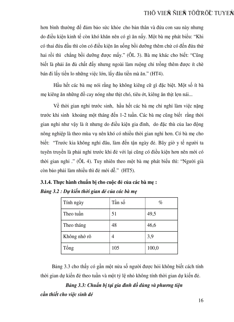 image for page Thực trạng và một số kiến thức thực hành về chăm sóc sức khoẻ mẹ trước trong sau sinh và chăm sóc trẻ sơ sinh
