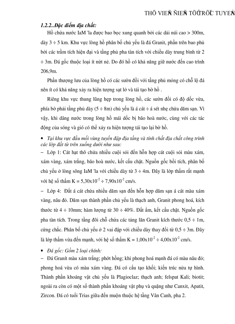 image for page Thiết kế hồ chứa nước Iam la huyện KrôngPa tỉnh Gia Lai