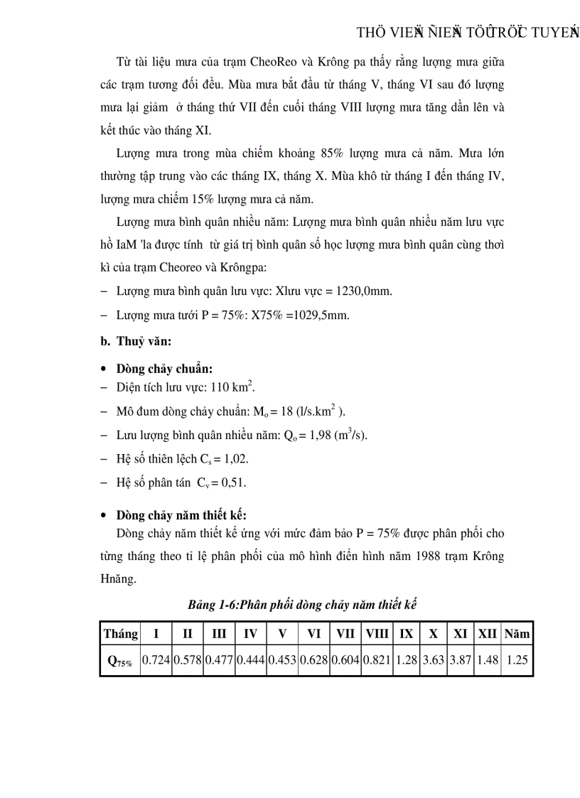 image for page Thiết kế hồ chứa nước Iam la huyện KrôngPa tỉnh Gia Lai